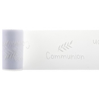 Ruban tulle Communion blanc 8 x 100 cm
