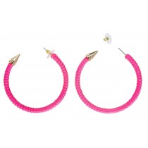 Boucles d'oreille pink neon