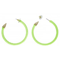 Boucles d'oreille vert neon