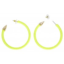 Boucles d'oreille jaune neon
