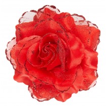 Epingle à cheveux rose rouge