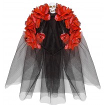 Serre-tête avec rose rouge