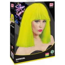 Peruque Showgirl jaune fluo néon