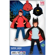 Costume superhéros, cape réversible et capuche taille 3-5 ans