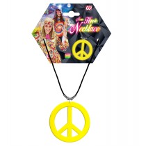 Collier Hippie jaune néon