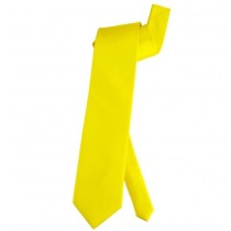 Cravate de soie jaune