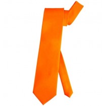 Cravate de soie orange