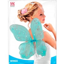 Ailes fantasies brillantes azur 50x45 cm