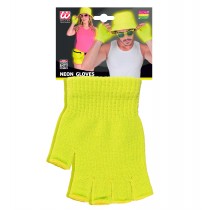 Gants sans doigts jaune neon