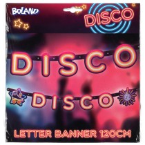 Guirlande de lettre en carton Disco, 120cm