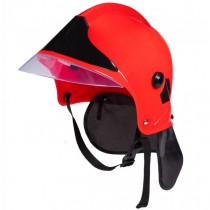 Casque de pompier réglable rouge