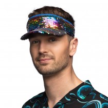 Visière arc-en-ciel Disco