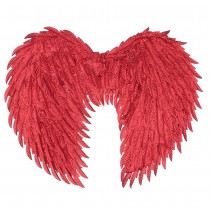 Ailes d'ange glam rouge 55x50 cm
