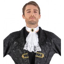 Jabot blanc et manchettes