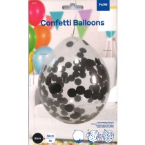 Ballons confettis noirs