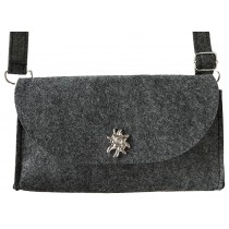 Sac à main en feutre 20x12x3 cm avec bouton-pression Edelweiss