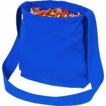 Sac en tissu bleu pour matériel de carneval à lancer