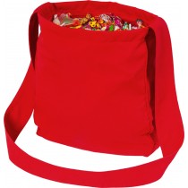 Sac en tissu rouge pour matériel de carneval à lancer