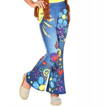 Leggins annees 70 jeans Hippie taille 128 cm, 5-7 ans