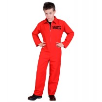 Costume prisonnier combinaison rouge