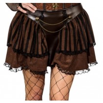 Jupe Steampunk brun