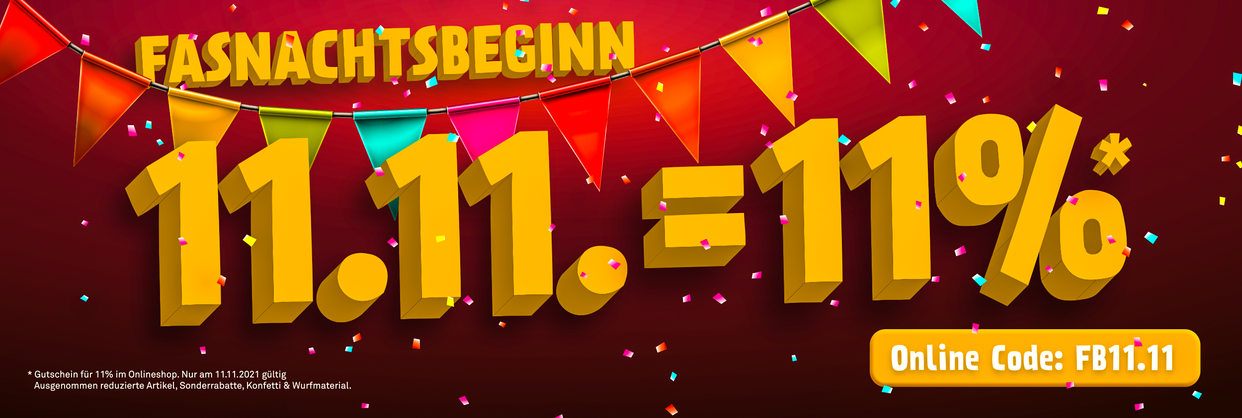 Endlich feiern wir wieder gross. Ab 11.11. sind die Narren los!  