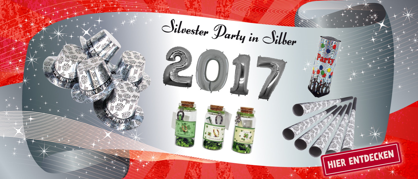 Silvesterparty in Silber